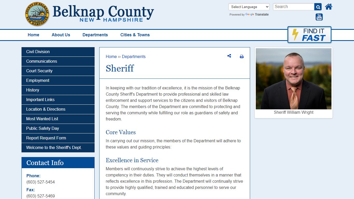 Sheriff | Belknap County NH